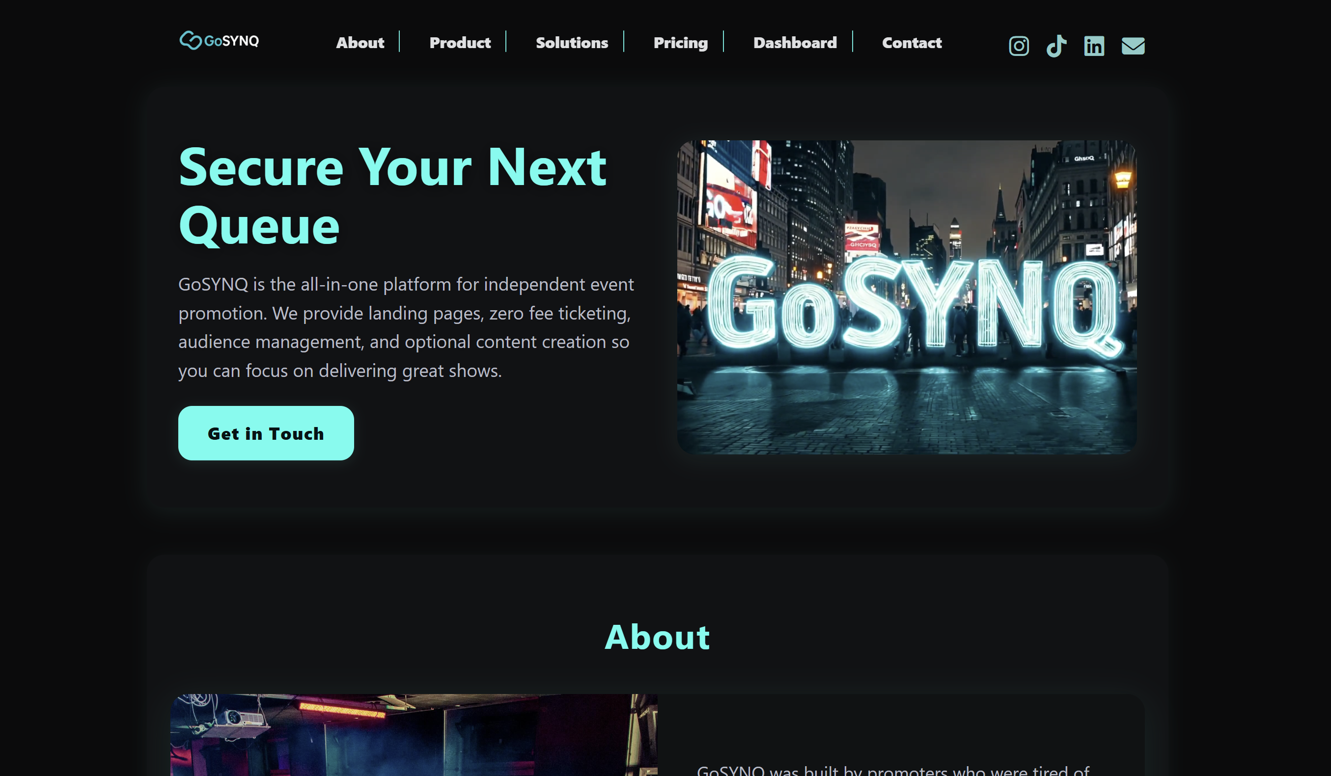 GoSYNQ, screenshot