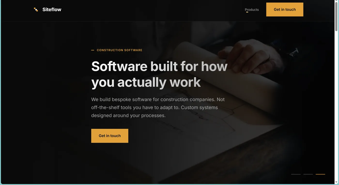 SiteFlow, screenshot